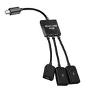 Dual mini USB Host OTG Hub Splitter Adapter Cable for Nexus S3 Galaxy Tab S