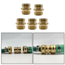 5pcs Two-Way Male Connector Garden Hose Adapter 3/4 Brass Connector vcf UFK