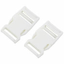 Plastic Side Quick Release Buckle Webbing Strap Clasp 25mm 5 Pcs White X5W3