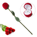 Vogue Romantic Red Rose Engagement Wedding Ring Box Earrings Jewelry Gift BoxP3C