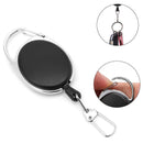 Retractable Reel Key Chain Pull Key ID Card Badge Tag Clip Holder Buckle Style