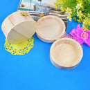 1PC Boutique Gift Wooden Box Jewerly Storage Gift Box Storage Wooden Round3C