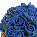 100Pcs Mini Artificial Roses Flowers Bouquet Wedding Romatic Decor Dark Blue