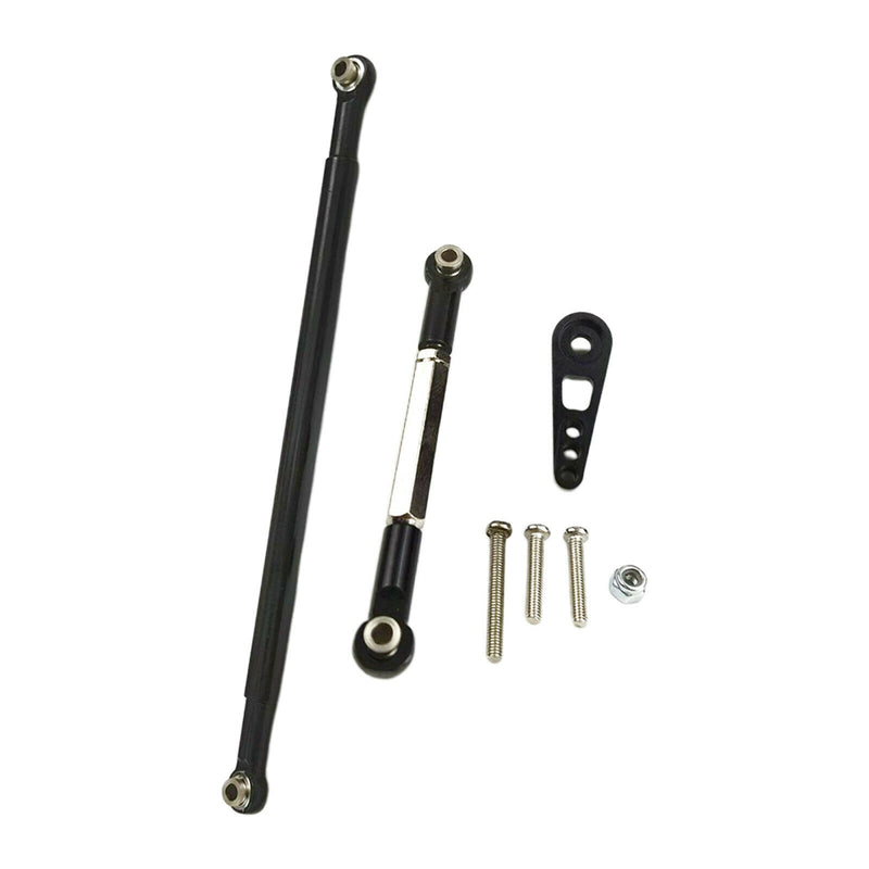 Metal Steering Servo Rod Linkage for 1/12 MN86K MN86KS RC Carwler Black