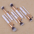 Marble Cosmetic Blush 10PCS Face Powder Eyeshadow Foundation Makeup Brush Set