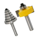 Rabbet Router Bit with 6 Pieces Bearings Set - 8mm Shank Woodworking Tool