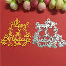 Best Wishes Happy Birthday Crafts Cutting Dies Stencils Paper Cards Scrapbooking