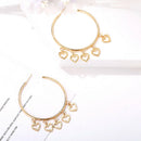 Bohemian Love Heart Hoop Drop Dangle Earrings Women Statement Ear Studs Earri JR