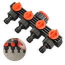 4 Way Pipe Water Tap Splitter Valve Divide Water Controller Watering Equ ZWS