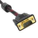 DVI-I 24+5 Turn To VGA Connect Wire Cable Male to Male Video Line 4.6ft.