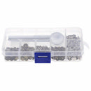120Set Leather Double Cap Rivets Tubular Metal Studs Fixing Tool Kit Punk Craft