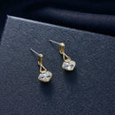2pcs/set Women Dangle Earrings Rhinestone Pendant Necklace Jewelry Gifts