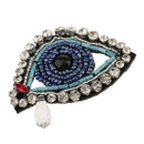 Iron on/Sew on Patch Rhinestone Repair Applique Motif Eyes Garment Decor DIY