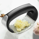 Stainless Steel Garlic Press Rocker Manual Garlic Squeeze Crusher (Suit) A