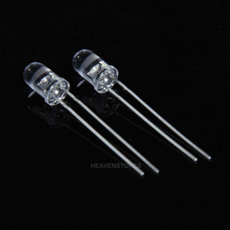 100Pcs 5mm White Ultra-Bright LED Light Lamp Emitting Diodes 15000MCD  hv2n