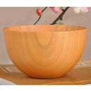 2x Wooden Bowl Soup Rice Cereal Food Serving Tray Solid Wood Decorative Bowl