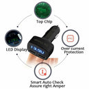 4In1 Dual USB Digital LED Display Car Charger Adapter Voltage DC 5V Tester New