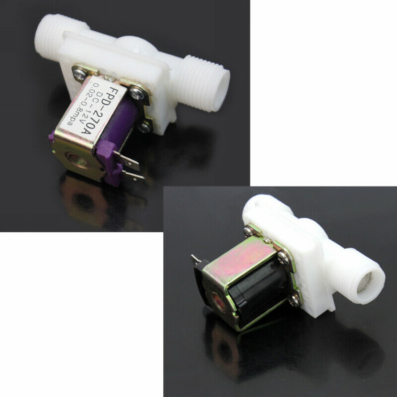 1/2" DC 12V Electric Solenoid Valve N/C Water Inlet Flow Switch Gravity Feed New