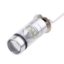 2pcs White H3 100W High Power Car Fog Daytime Running Light LED Bulbs