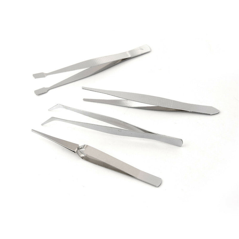 4Pcs Precision Tweezers DIY Electronics Tools Forceps Tweezers Repair Tool Gw