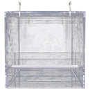 Automatic Parrot Bird Feeder No Mess Feeding Device Seed Food Container for