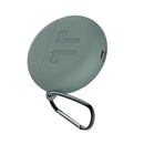 Silicone Solid Green Earphone Case w/ Carbiner Earbuds Bag for Huawei Freebuds 3