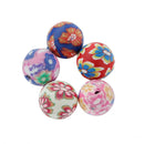 50 Assorted  Polymer Clay Round Spacer Beads for Jewellery Making 10mm