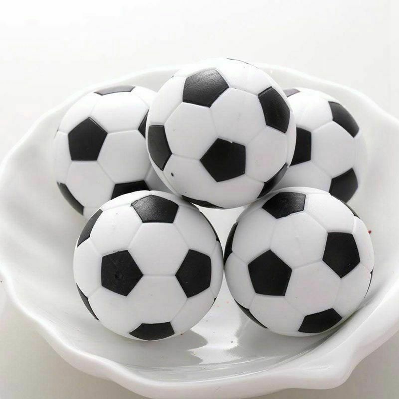 6PCS Small Football Style Table Ball Foosball Hard Plastic Table Ball Count O7I5