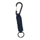 Outdoor Camping Hiking Molle 7 Strand Paracord Keychain Carabiner Navy Blue