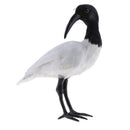 Artificial Black Crested Ibis Bird Realistic Home Garden Table Decoration