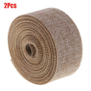 2 Pcs Faux Jute Hessian Ribbon Tape Jute Burlap Wedding Embellishment 10M