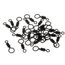 25pcs Carp Fishing Rolling Swivels with Long Body and Large & Small Eyes