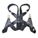 Suspenders Men Wide Adjustable Four Clip-on X- Back Elastic Braces Suspend OZ