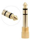 4X Audio Stereo 6.35mm 1/4" Male to 3.5 mm 1/8" Female Adapter Converter
