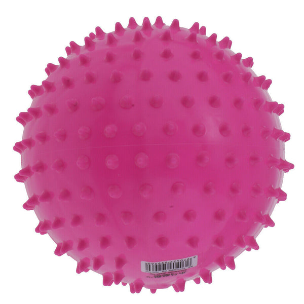 9 Inch Kids Knobby Bouncy Ball, Spiky Sensory Ball For Yoga Massage Sport - Pink
