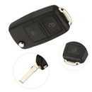 2 Buttons Flip Folding Remote Car Key Case Shell for Golf Passat Polo