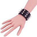 Pu Leather Punk Bangle Metal Rivet Spike Bracelet Wrist Band Gothic Rock mo FT