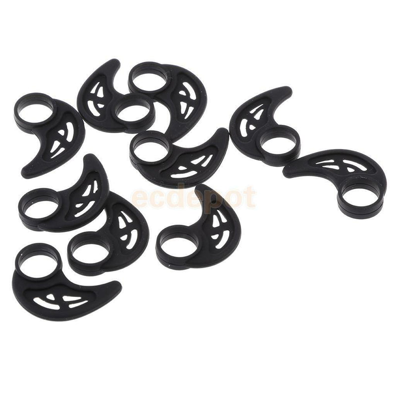 10 Pieces Silicone Bluetooth Earphone Headset Earhook Earbud Clip Loop Black