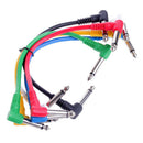 6Pcs/Set Colorful Angled Plug Audio Leads Patch Cables For Guitar Pedal  Effe M&
