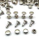 300 Sets Double Caps Studs Dome Rivets for Leathercraft DIY Supplies 6x8mm