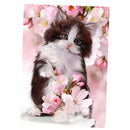 2pcs DIY 5D Diamond Embroidery Painting Set Diamond Cat Flower Mosaic Crafts