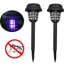 2Pcs Mosquito Repellent Killer Lamp Solar Powered Outdoor Garden Led Light