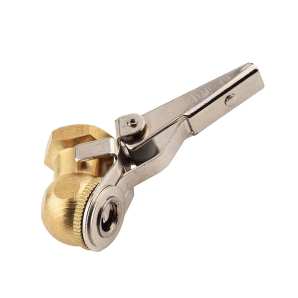 2 Pieces Brass 1/4in Female Thread Car Air Chuck Clip-on Hose Tools Fittings