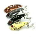 Lot 4pcs Metal Sequin Fishing Lures Bass Spoon Crank Bait Tackle Hook New XJ