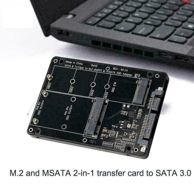 1*Mini PCI-E B/M-KEY M.2 NGFF & 2.5" mSATA SSD to SATA 3.0 Converter III To G3E5