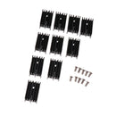 10x Aluminium Heatsink for TO-220 Mosfet Transistors,15x11x25mm(W*H*L) Black