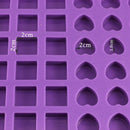 88 Holes Silicone Ice Mold DIY Creative Square Heart Shape Ice Mold Fruit I