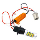 1Pair 1156 BA15S 42SMD Switch Back LED White DRL & Amber Turn Signal Light T0T6