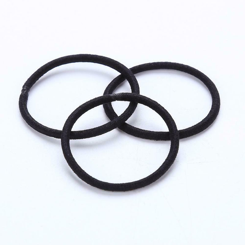 10pcs/Pack Cute Girls Ponytail Hair Holder Elastic Rubber Band Set (Black) A