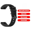 22mm Silicone Wrist Strap Band for Garmin Fenix6 Forerunner945 935 (Black)